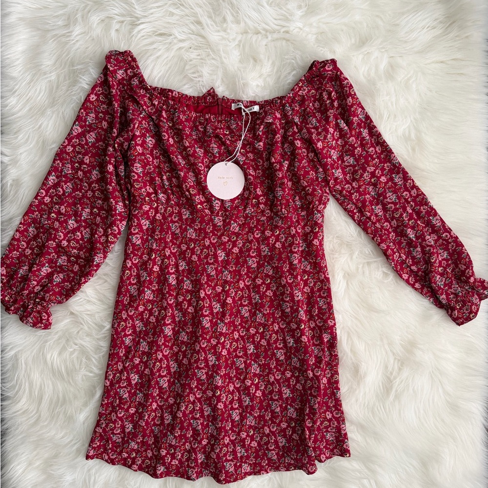 Wild Honey Off the Shoulder Floral Dress | NWT | Size L